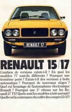 Catalogue brochure Renault 15