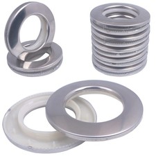 10 Pcs Anneaux Rideaux 2 en 1 en Acier Inoxydable Oeillets Rideaux à Clipser ...