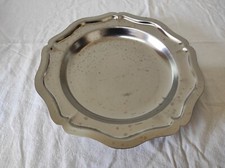 Plat de service creux rond en inox  27,5 cm de diamètre