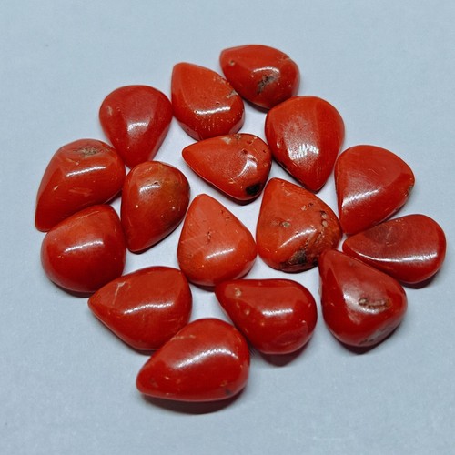 Cabochon poire corail - cabochon, de