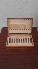 Ancienne BOITE A CIGARETTE BOIS Vintage Cigare Briquet Allumette Etui Tabatiere