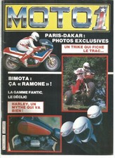 MOTO 1 N°17 DAKAR 1984 / BIMOTA HB 3 HONDA / ATC 250 RE / GAMME FANTIC TRIAL