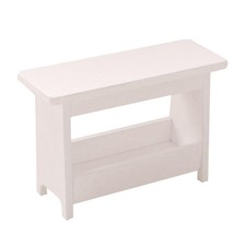 Tabouret de meuble en bois élégant, étagère de rangement faite à la main,