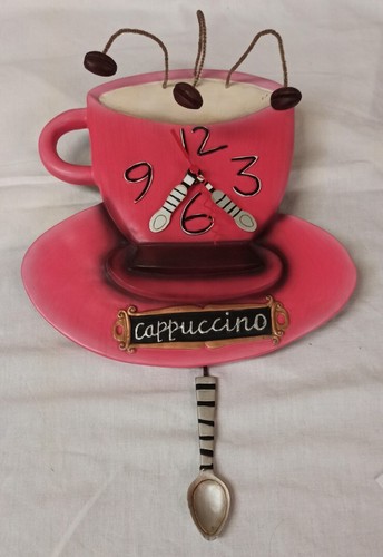 Horloge tasse cappuccino - horloge, en