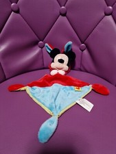 Doudou Mickey Plat Rouge Bleu