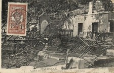 PC MARTINIQUE SAINT-PIERRE CIMETIERE APRES LA CATASTROPHE VOLCANO (a51599)