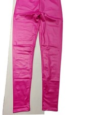 Legging fille rose métallisé