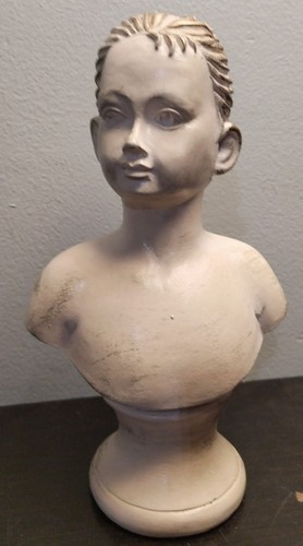 Statuette buste enfant plâtre - enfant,
