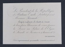 Carte invitation 1903