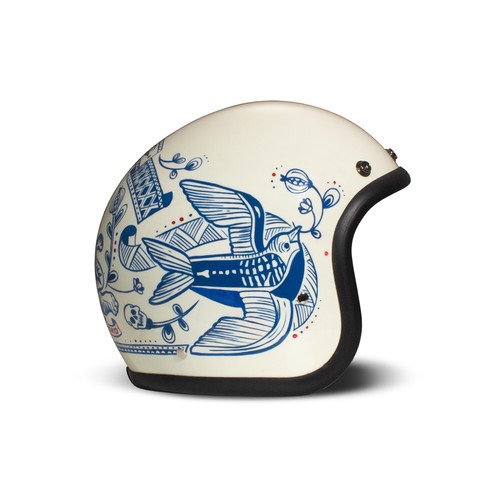 Casque jet café racer - café,