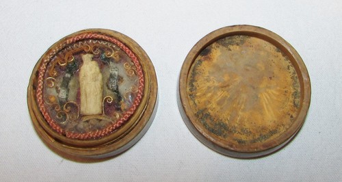 Reliquaire ancien boite - reliquaire, bois