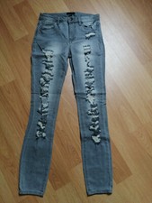 Jean Gris À Trous Pour Femme