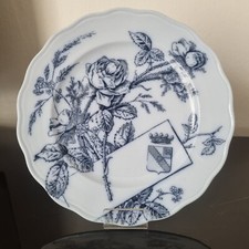 ASSIETTE Couronne De Baron Terre De Fer Armoiries XIXè Service Alexandra 19thC