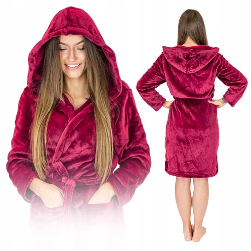 Peignoir microfibre bordeaux - peignoir,