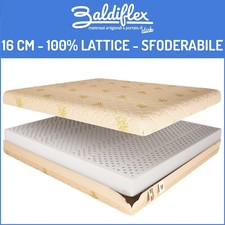 MATELAS SIMPLE Latex 100% Hauteur 16 CM Amovible Aloe 100% Fabriqué en Italie