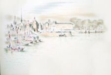André HAMBOURG, LUMIÈRES DE HONFLEUR 1964, lithographie