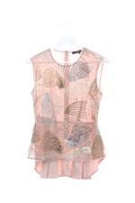 BCBG MAXAZRIA Blouse brillante Dames Blouse T EU 32 rose chair-doré-argenté
