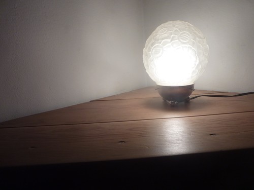 Lampe vintage globe verre - lampe,