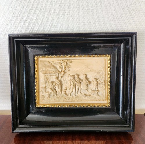 Ancien bas relief - ancien, ivoirine