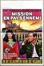 AFFICHE BELGE ORIGINALE/MISSION EN PAYS ENNEMI/GUY STOCKWELL/TONY FRANCOSIA