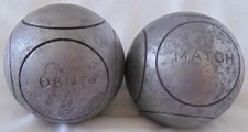 doublette boules pétanque obut match 730 c55 diametre 75 poids 700 g