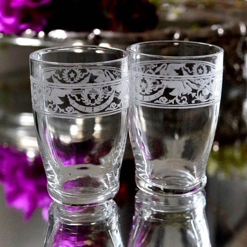 Paire verres anciens à - paire,