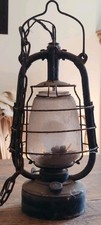 Ancienne Lampe Tempête Métal & Verre déco Marine, Complète, Pétrole Électrifiée 