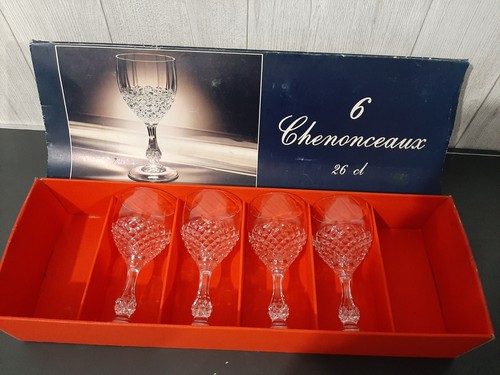 Verres eau vin cristal - 4, à