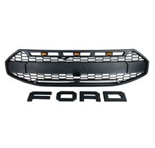 Ford Transit Custom 2024+ calandre Raptor noir mat + feux à LED jaunes