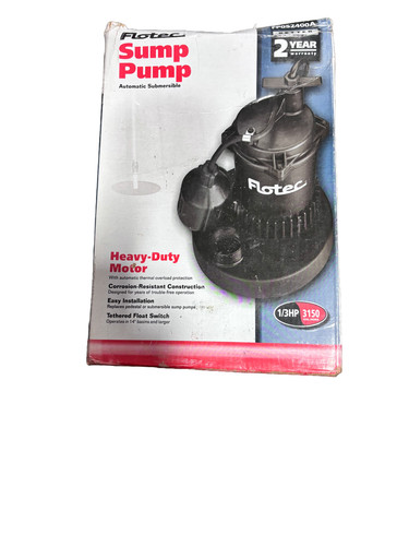 Flotec sump pump - sump,