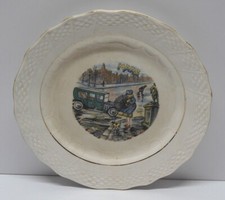 -ASSIETTE A DESSERT CERAMIQUE MOULIN DES LOUPS HAMAGE ANCIENNE MOIS MARS  D