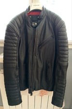 Blouson homme véritable Perfecto cuir noir SCHOTT - T. XXXL - Très Bon État 