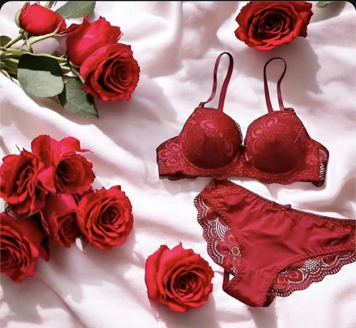 Ensemble lingerie rouge - , –