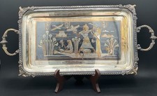 Plateau métal à décor