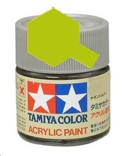 Tamiya XF4 Jaune vert mat, peinture acrylique, Pot 10 ml (Tamiya 81704)