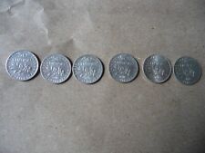 6 pieces 50 centimes argent semeuse 1915;1916;1917;1918;1919;1920