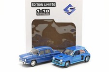 RENAULT 5 TURBO 1984 + 8 GORDINI 1100 1967 BLEU SOLIDO PACK S180005 1/18 METAL