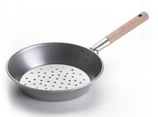 X Poêle À Châtaignes Perforée Pour Cuire Des Châtaignes Manche En Bois