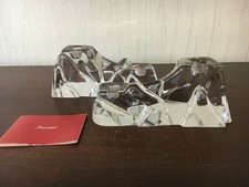 2 bougeoirs en cristal de