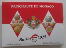 ?? MONACO - Coffret BU 2025 - 8 pièces - livraison lettre recommandée