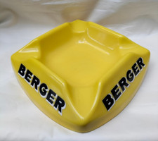 GRAND CENDRIER EN OPALINE  "BERGER SIROPS DE LUXE "