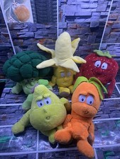 Lot de 5 peluches fruits &