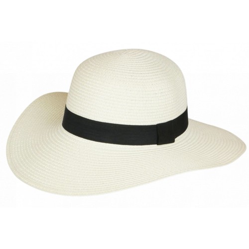 Chapeau paille femme ivoire - chapeau,