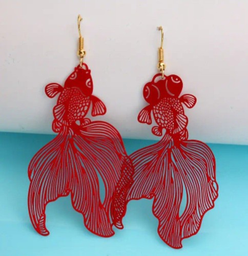 Boucles poisson rouge - poisson,