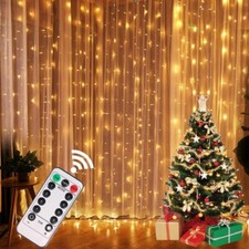 Guirlande Rideau Noël Lumineuse Télécommande Décoration Pour Maison Fête Rideau