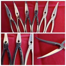 RARE !  6 PINCES à HOMARD, CRABES, CRUSTACES, COUVERT DE SERVICE, Inox, VINTAGE