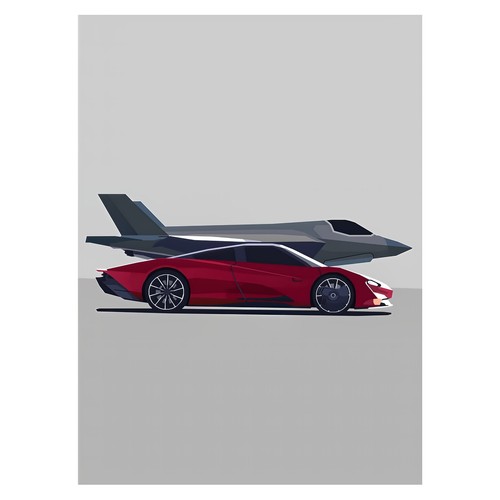 Affiche illustration avion - illustration, et