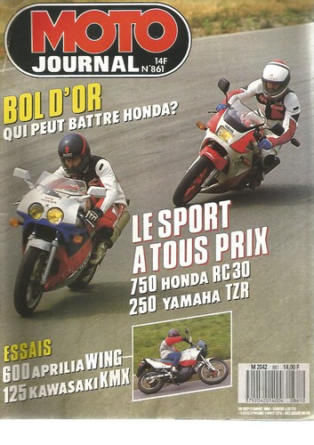 Moto journal 861 - journal, d'or