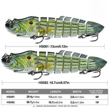 Leurre de pêche articulé 8