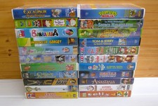 Lot de 22 cassettes / K7 VHS dessin animés divers pour enfants